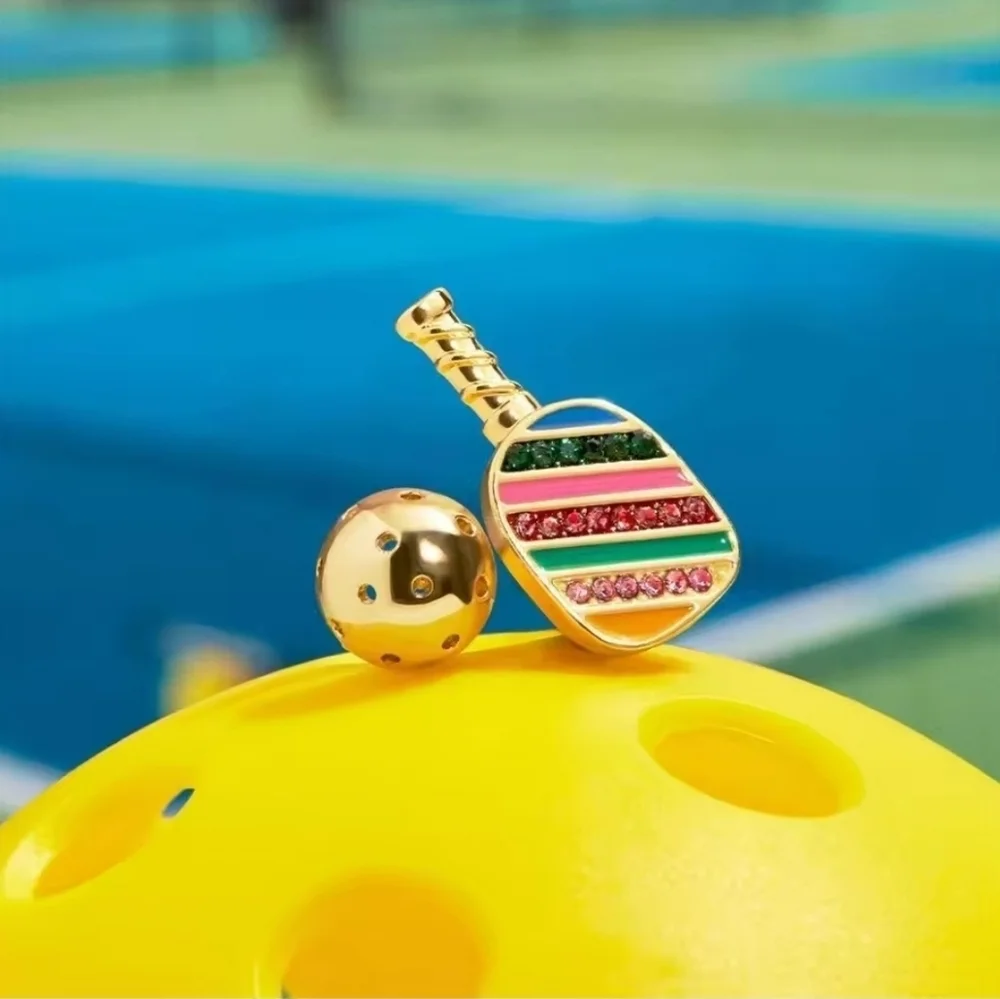 New Mismatched Pickleball Table tennis Stacking Stud Earrings Set